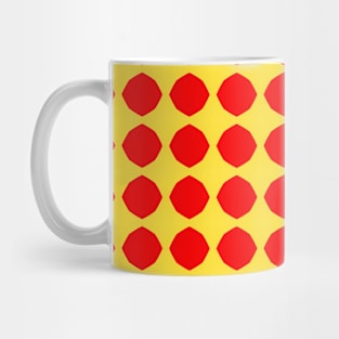 Red & Yellow Geometric Tapestric Pattern Mug